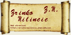 Zrinko Milinčić vizit kartica